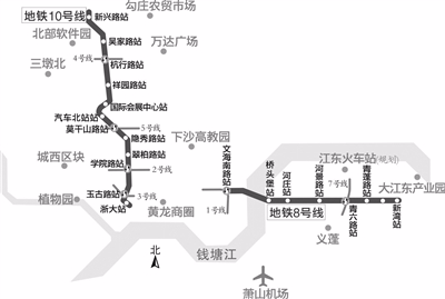 杭州地铁8号线一期、10号线一期通过专家评审 今年底明年初陆续开工