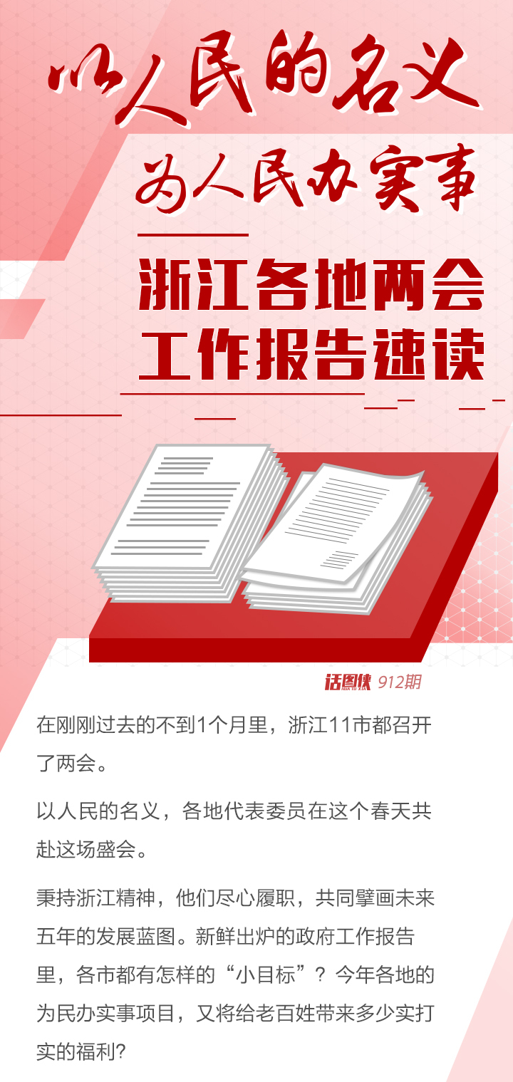 浙江各地两会报告速读：以人民的名义 为人民办实事