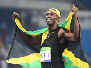 里约奥运会·田径男子100米决赛：博尔特夺冠