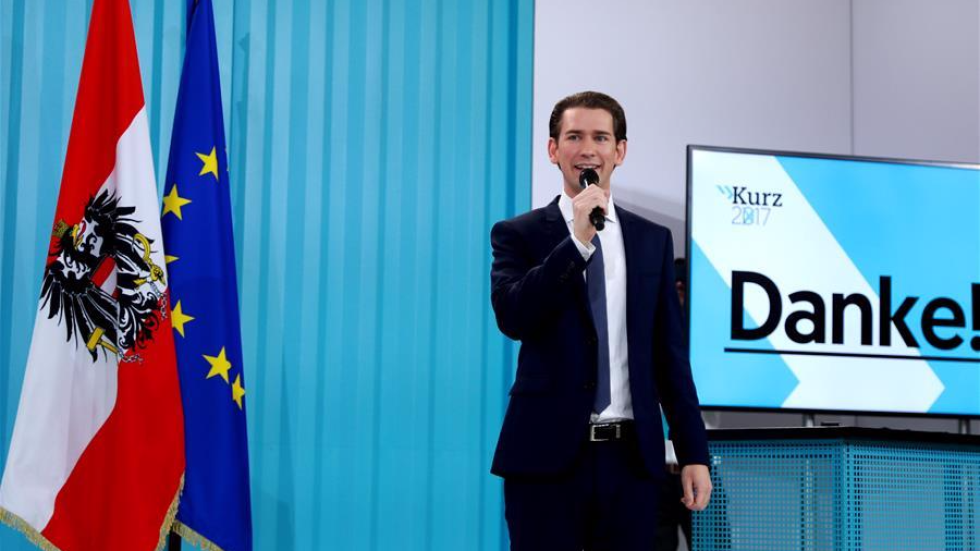 31岁的奥地利外长库尔茨领导的中右翼人民党赢得31.6%选票