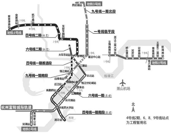 杭富线站点线路图图片